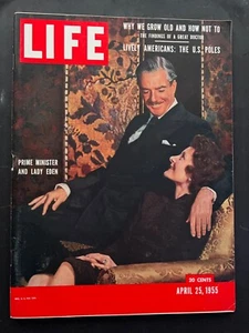 1955 LIFE Magazine ~ britischer Premierminister & Lady Eden ~ kein Etikett ~ Zeitungsstand - Bild 1 von 2