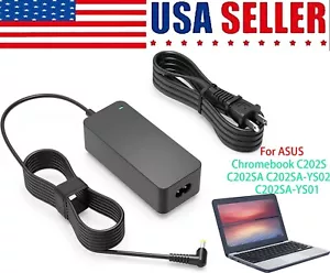45W AC Adapter Charger For ASUS Chromebook C202S C202SA C202SA-YS02 C202SA-YS01 - Picture 1 of 4