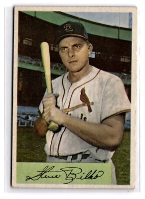 1954 Topps Bowman Vintage Steve Bilko #206 Cardinals  - Image 1 of 3