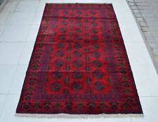 4 x 6'9 Handmade vintage afghan baluchi morigul wool area rug, 4x6 persian rug