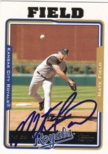 NATE FIELD KANSAS CITY ROYALS SIGNED TOPPS CARD COLORADO ROCKIES MIAMI MARLINS
