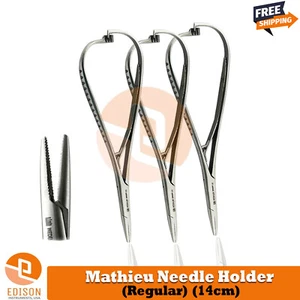 Set Of 3 Mathieu Needle Holder Ligature Forceps 14cm Orthodontic Surgical Pliers - Picture 1 of 3