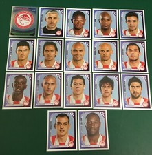 SET OF 17 SOCCER STICKERS PANINI CHAMPIONS LEAGUE 2007-08 OLYMPIACOS