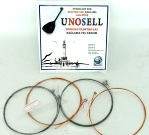 Saitensatz mit Knopf für Streichinstrument Langhals Elektro Saz   - Bild 1 von 7