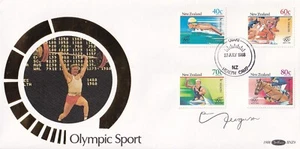 Olympic Sport Set of 4 Health Stamps Signed Olympic Gold Medallist Ian Ferguson. - Picture 1 of 1