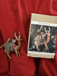 Hallmark Keepsake Ornament 1995 Home From The Woods arte popular árbol de ciervo americano - Imagen 1 de 5