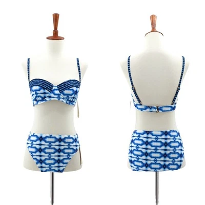 MICHAEL KORS Mujer XS Bikini Nuevo Azul Marino Acolchado Traje de Baño Crucero 2020 NUEVO DEFECTO Foto 1 de 4