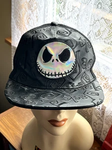 Sombrero de camionero Disney imitación cuero Pesadilla antes de Navidad Jack Skellington OS - Imagen 1 de 14