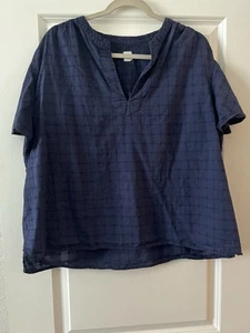 Top popover de manga corta para mujer Gap azul marino talla XXL - Imagen 1 de 4