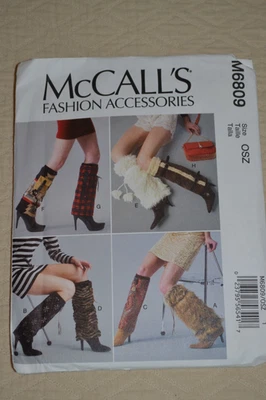 McCalls M6809 sewing pattern, womens boot wraps, one size - Image 1 of 3