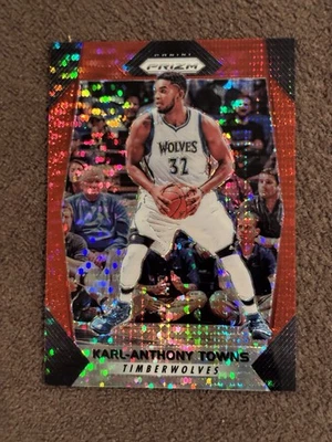 Karl Anthony Towns 2017-18 Prizm Red Pulsar /25 - Image 1 of 2