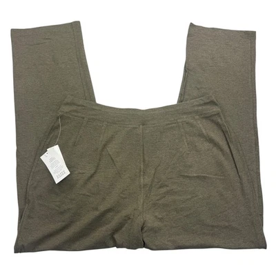 Eileen Fisher Pants Womens 1X Olive Heather Straight With Yoke Viscose Stretch - Изображение 1 из 4