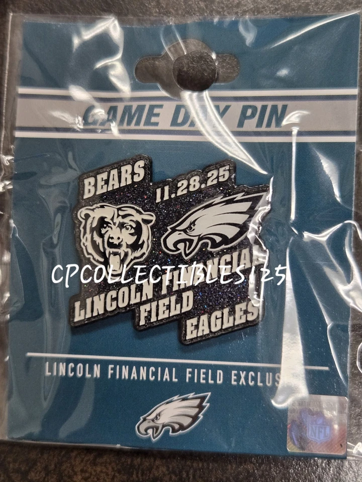 Prendedor Chicago Bears VS Philadelphia Eagles Día del Juego 28/11/2025 VIERNES NEGRO Foto 1 de 1