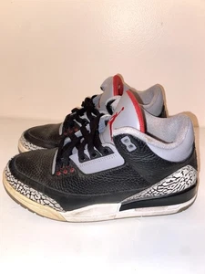 Air Jordan 3 Black Cement 2011 Herren Größe 7,5 Grau Rot Schuhe Basketball Turnschuhe - Bild 1 von 16