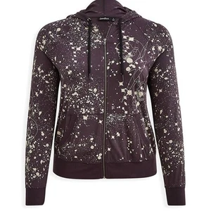 New Torrid Plus Size 3 (3X 22/24) Lovesick Bleach Splatter Skull Zip Up Hoodie - Picture 1 of 4