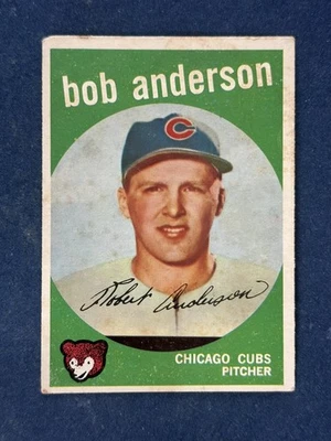 1959 Topps #447 Bob Anderson Chicago Cubs GOOD - Image 1 of 2