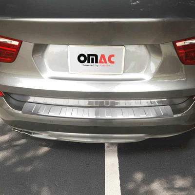 Protector de cubierta de umbral de parachoques trasero para BMW X3 F25 2011-2017 acero inoxidable cepillado Foto 1 de 4