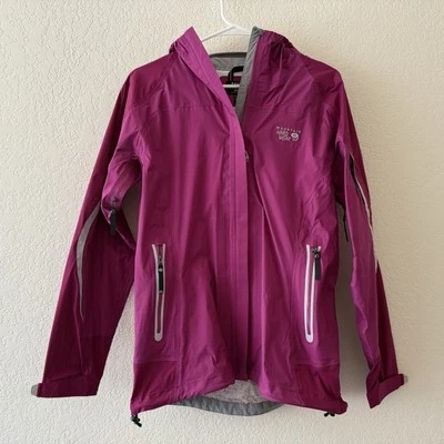 Chaqueta de lluvia Mountain Hardwear con capucha para mujer talla mediana ventilada reflectante Foto 1 de 4