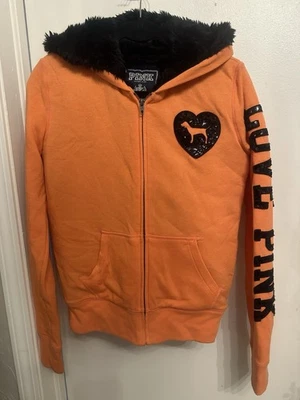 Chaqueta Victoria’s Secret Rosa Naranja Edición Limitada Perro Bing Forrada de Piel Talla M Foto 1 de 4