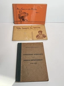 3 Vintage School Books 1950s Handwriting & Speech Improvement Detroit Schools - Imagen 1 de 24