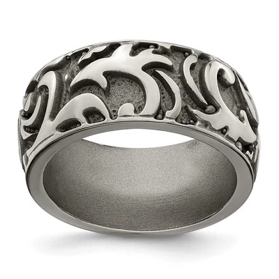 Titanium Casted 11mm Band Ring Size 8 for Women 6.91gm for Men's - Image 1 of 4