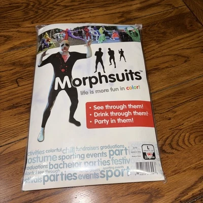 Morphsuits Zombie Halloween Disfraz Auténtico Traje Negro Nuevo - Talla L Foto 1 de 4