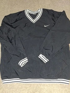 Vintage NIKE Pullover Windbreaker Men’s XXL Nylon 1990s Black - Picture 1 of 7