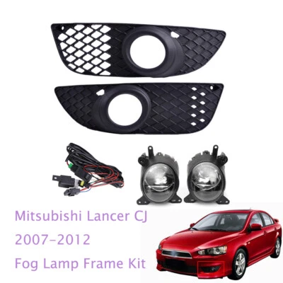 For Mitsubishi Lancer2007-2012 Front Grille Bumper Angel Eyes Fog Lamp Frame Kit - Image 1 of 4