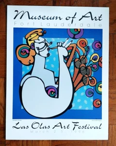 1996 Las Olas Art Festival Poster Print Julie Chaleff Ft Lauderdale Florida - Picture 1 of 5