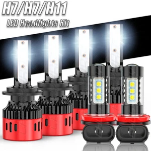 H7 H7 H11 6X 6000K White LED Headlight Fog Light For RAM ProMaster 1500  2014-20 - Picture 1 of 19