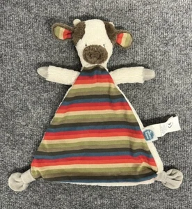 Mary Meyer BooBoo MooMoo Cow 11" Plush Knots Lovey Striped Baby Security Blanket - Picture 1 of 3