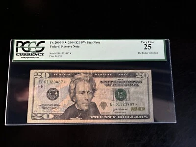DBR 2004 $20 FRN Atlanta STAR Fr. 2090-F* PCGS 25 Serial EF01323487* - Image 1 of 2