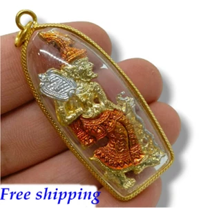 Einsiedler Lersi Talisman Gold Mikron Anhänger Thai Amulett Erfolg Gesegnetes Glück - Bild 1 von 3