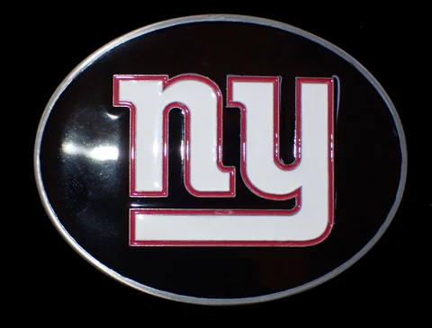 NEW YORK GIANTS OVAL LOGO BELT BUCKLE LICENSED SISKIYOU PEWTER & ENAMEL NEW Cover