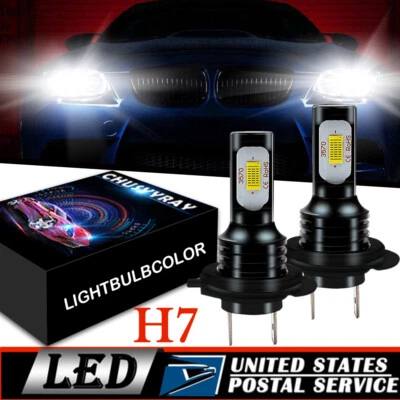 Luces Para Auto Coche 8000lm 6500k LED Bombillas De Los Faros H7 2 Piezas - Image 1 of 4