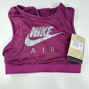 Nike Air Dri Fit Swoosh Medium Support Pad High Neck Sport BH Sangria Gr. XS - Bild 1 von 6