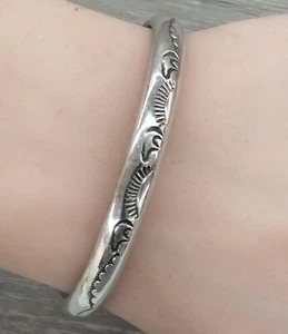 Brazalete de oso grabado en plata esterlina Oeste americano Carolyn Pollack FZZ - Imagen 1 de 6