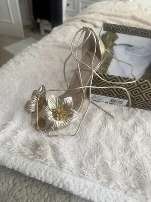 Sandalias Charles By David Kristine Metálicas Doradas 7.5 Nuevas  Foto 1 de 4