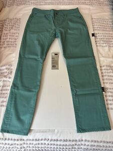 Levi's 511 Slim Fit Commuter Pants Jeans Men's 34x30 Reflective Presidio Green