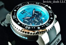 NEW Invicta Men's 52mm Grand OCEAN VOYAGE Chronograph Sea Blue Dial SS Watch