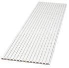 White 3D Acoustic Veneer Wall Panel, 2400x600 with white backing and 35mm Slats