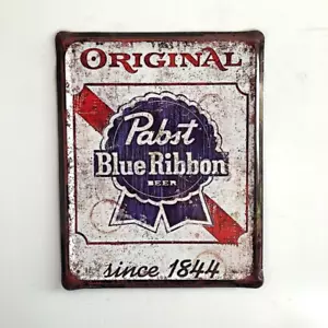Pabst Blaues Band Bier 1844 Blechschild Metall Barschild Kneipe Blechschild Plakat - Bild 1 von 12