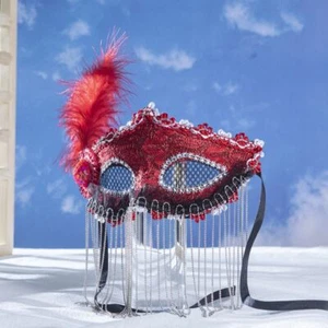 Rhinestone Mask Facial Jewelry Accessories Tassel Mask Party Wedding Mask HOT - Picture 1 of 11