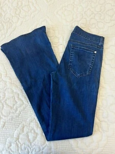 Koral Jeans Women Size 27 x 32 Mid Rise Boot Cut Dark Blue - Picture 1 of 10
