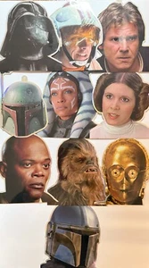 2024 Topps Star Wars Chrome Die Cut Exclusive Heads Up Complete Set of 10 Cards - Picture 1 of 11