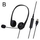 Computer Headset 3.5mm Headphone W/noise Cancelling Mic For Pc Chat Call Center