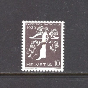 Switzerland 1939 10c TREE AND CROSSBOW  MNH SC 257 - Picture 1 of 1