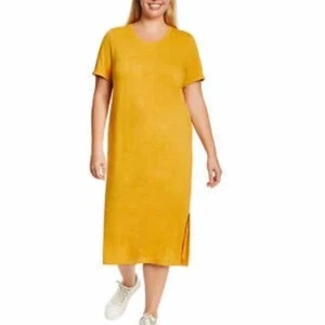 Jessica Simpson Ladies' Midi Dress, Women's Size XL, Yellow / Gold NEW - Picture 1 of 4