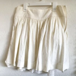 Express Design Studio women's skirt ruffled lined zip closure off white size 4 - Picture 1 of 8