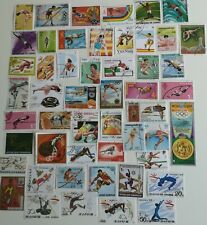 Athletic Jumping Events Stamps Collection - 50 & 100 Different Stamps 